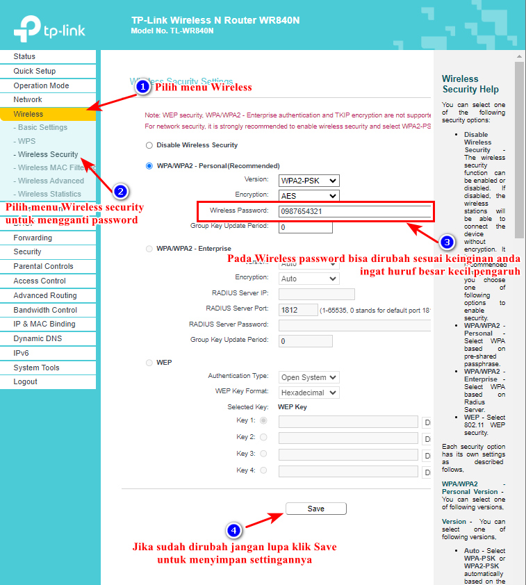 Panduan TP-Link - Ganti Password